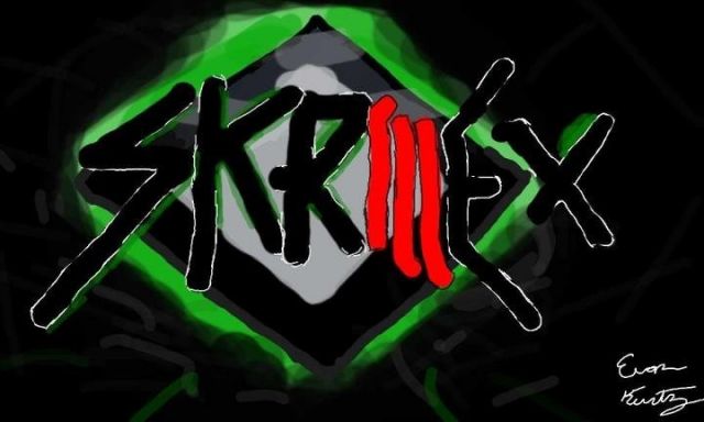 Digital drawing of skrillex logo