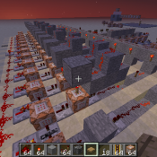 Another view of the redstone and command blocks