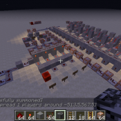 Some redstone logic combined with command blocks