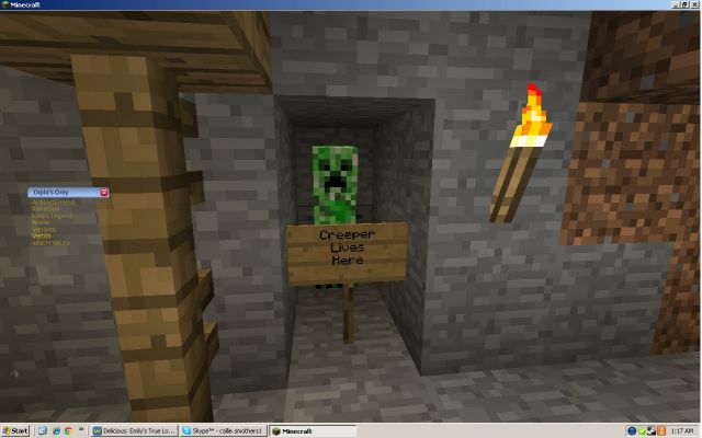 creeper lives here